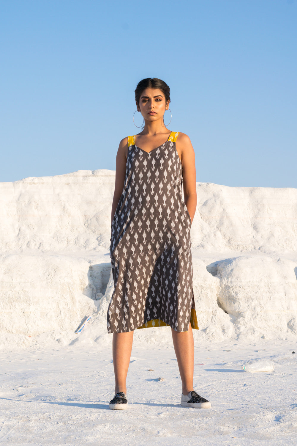 FIERY IKKAT DRESS