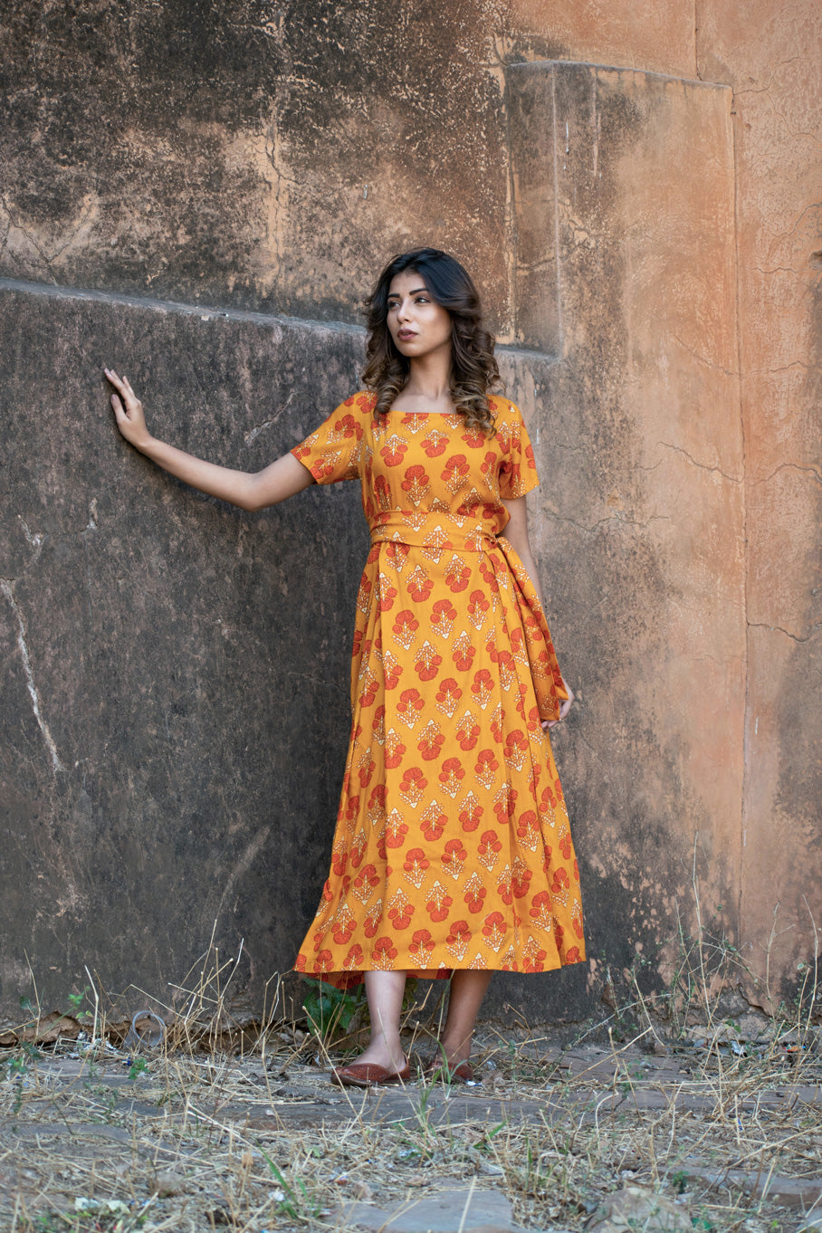 FLAME BOXED DRESS