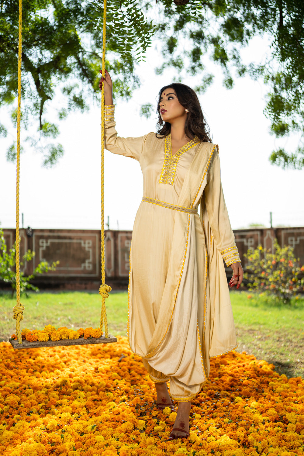 IVORY DRAPE SUIT