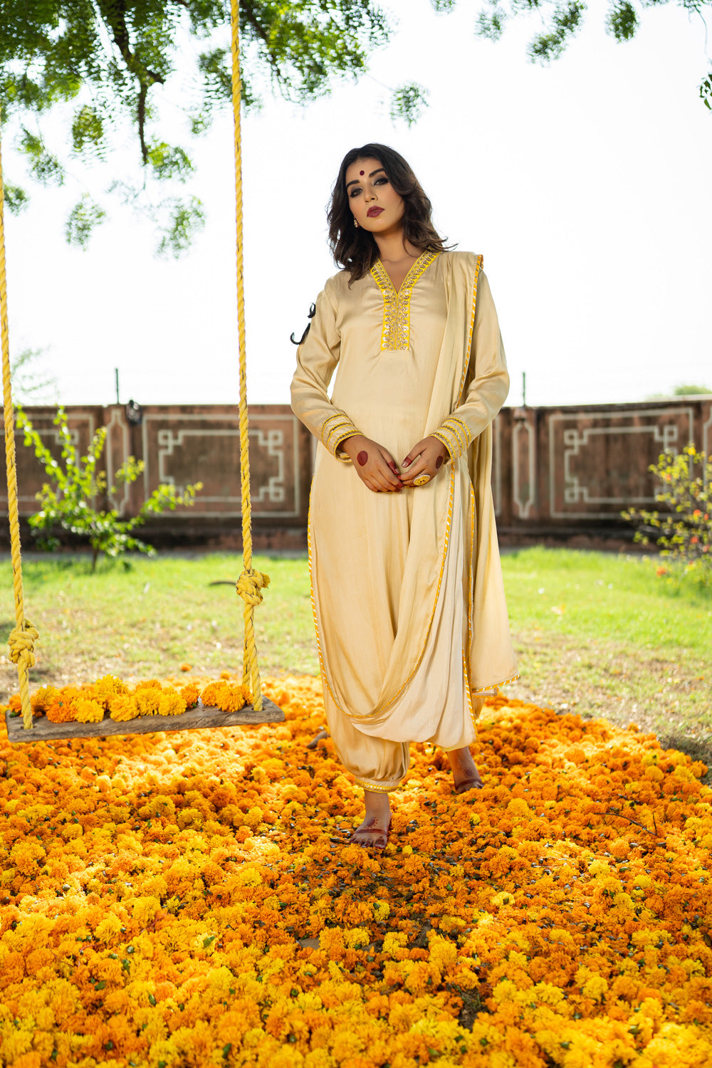 IVORY DRAPE SUIT