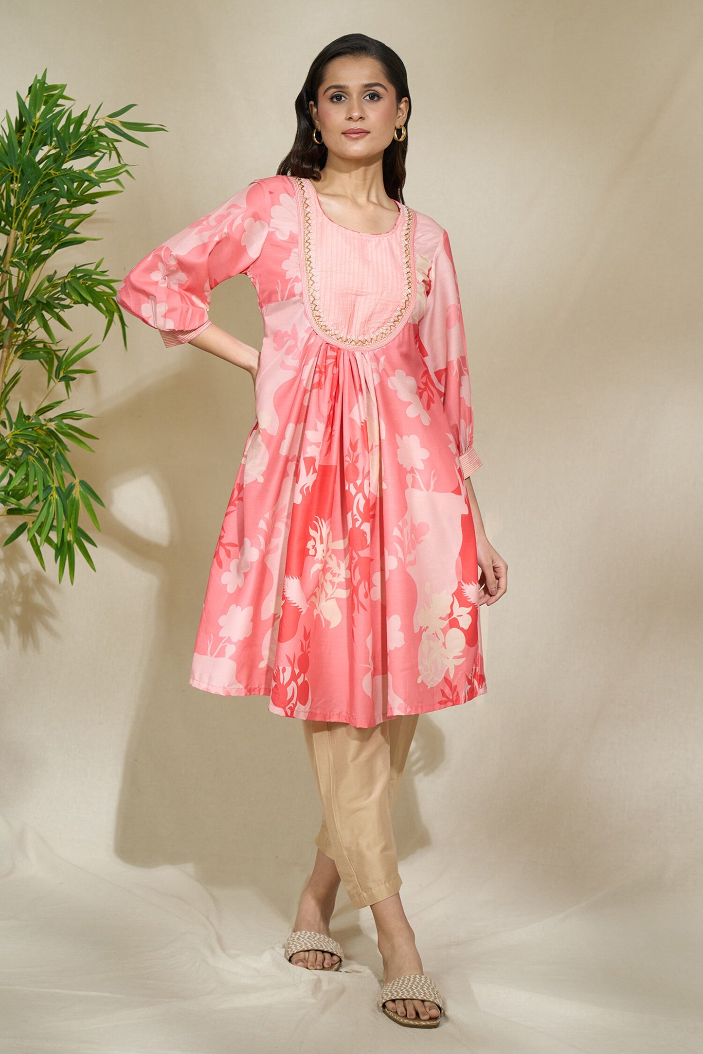 PEACH TUNIC SET