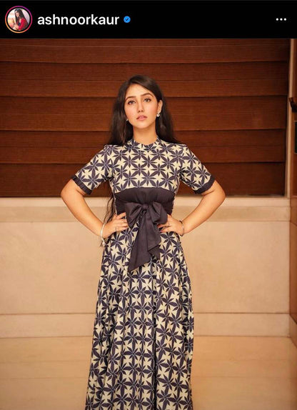 INDIGO TIEUP DRESS