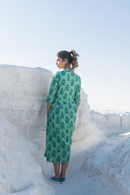 AQUA MOSS DRESS