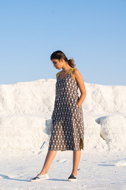 FIERY IKKAT DRESS
