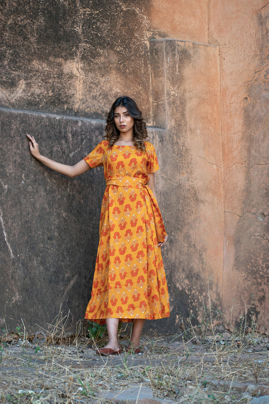 FLAME BOXED DRESS