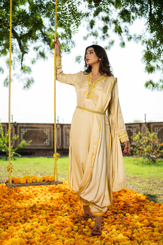 IVORY DRAPE SUIT
