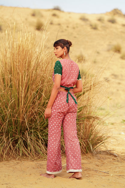 PEACHED WRAP SET