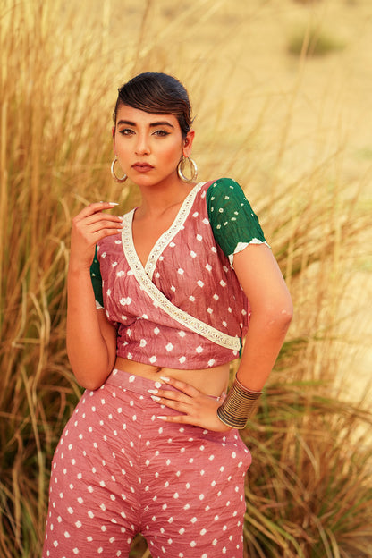 PEACHED WRAP SET