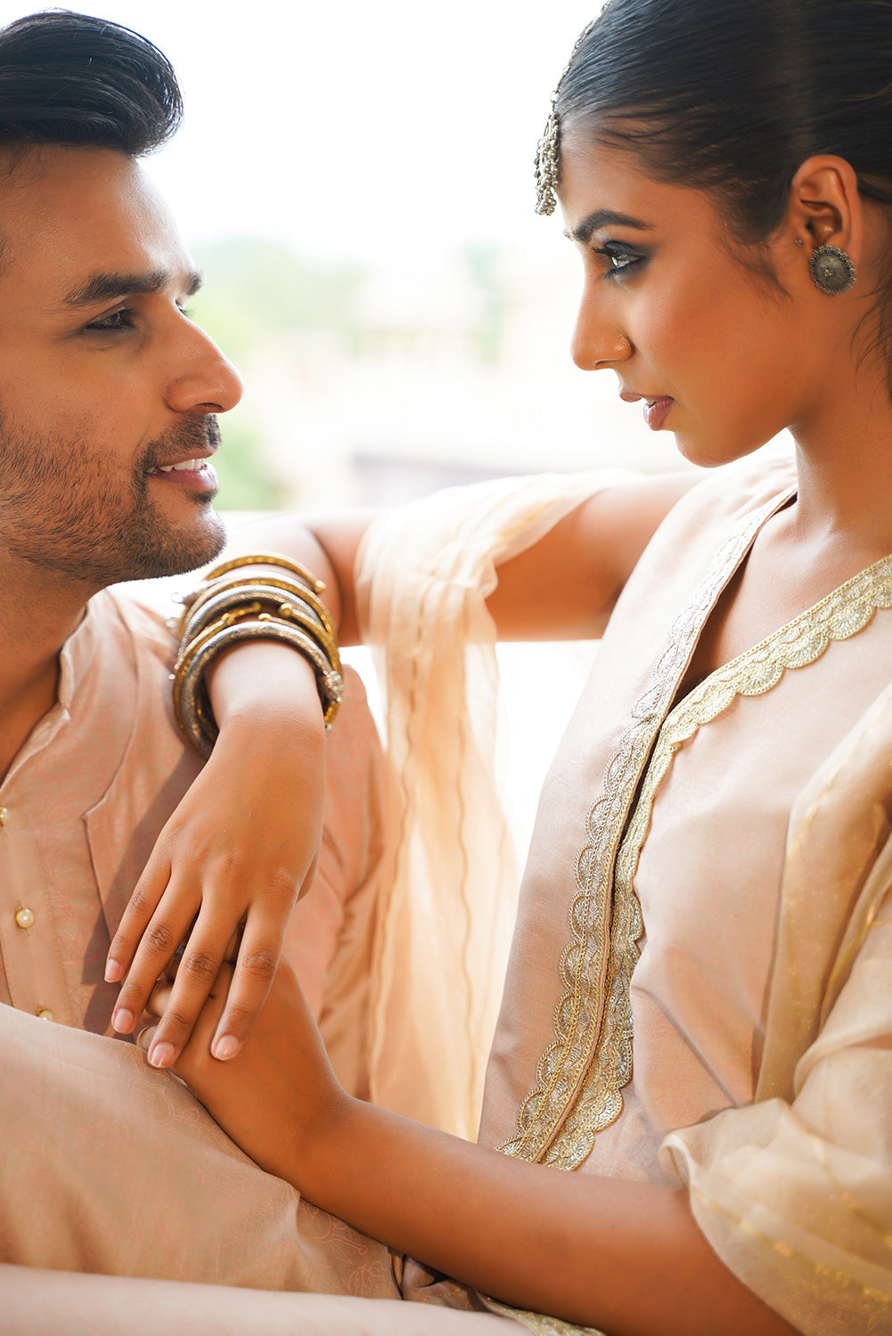PEACH COUPLE SET – thehomeaffairjaipur