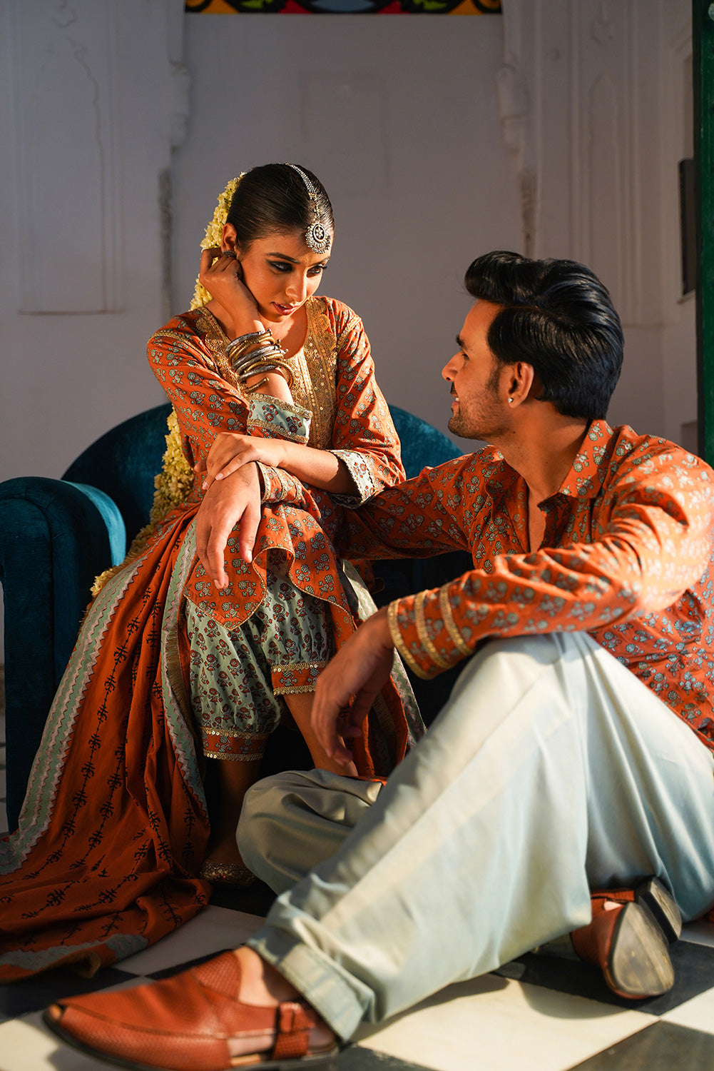 RUST PESHAWARI COUPLE – thehomeaffairjaipur